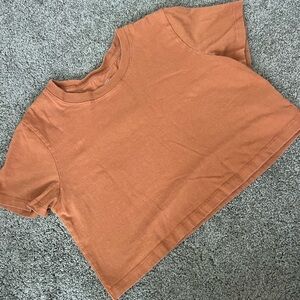 Urban Outfitters Basic Carmel Cropped Tee - Size Medium